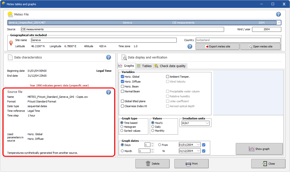 Dialog_Meteo_Database_MeteoTablesGraphs_Sourcefilesection