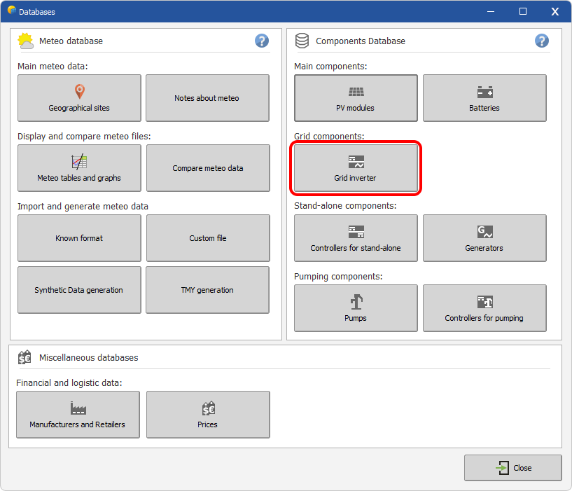 Dialog_Database_Inverters