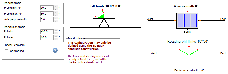 Tracking frame E/W