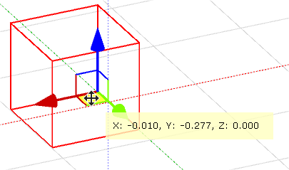 Left click and drag to move the object